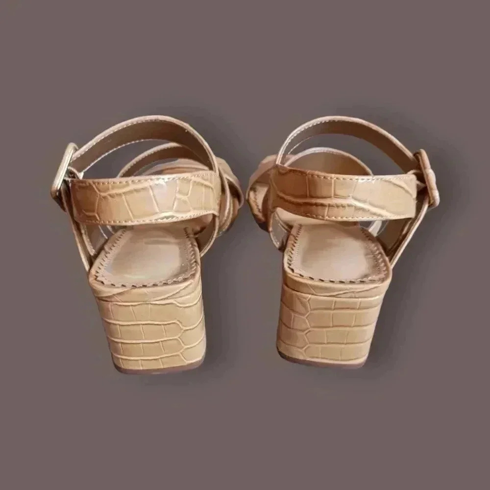 Circus by Sam edelman fisher strappy sandals size 6.5 tan camel color - Picture 2 of 14